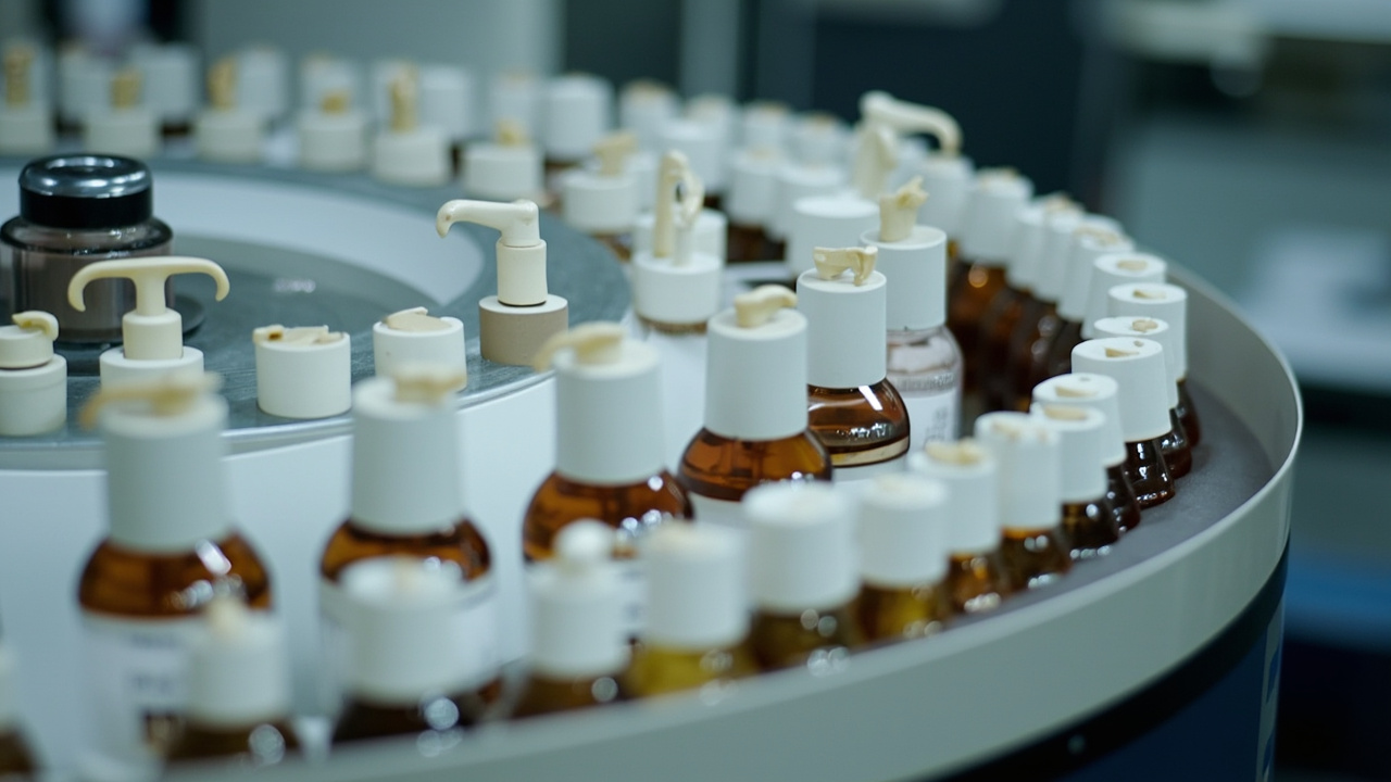 化妆品行业零件送料：瓶盖、泵头与涂抹器解决方案